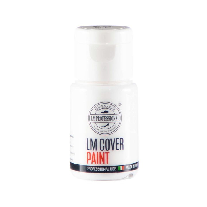 Vopsea pentru piele, LM Professional, Cover Paint Standard, White McQ, 30ml