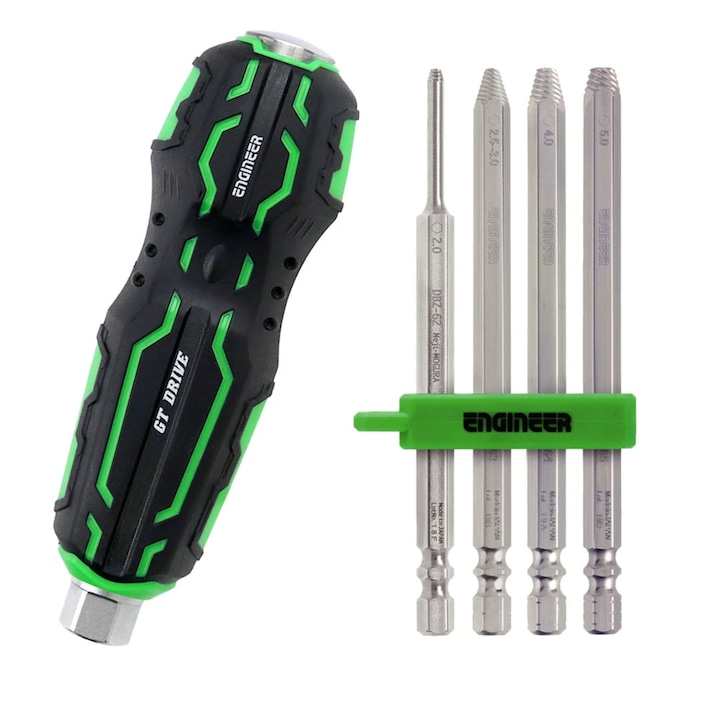 Set Maner Surubelnita De Trecere Suporta Impact Ciocan Engineer DZ-70 cu 4 biti extractori 105 mm Engineer DBZ-62/63/64/65