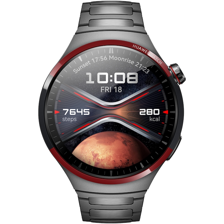 Huawei Watch 4 Pro okosóra, Space Edition, űrtechnológiájú titán tok, szürke