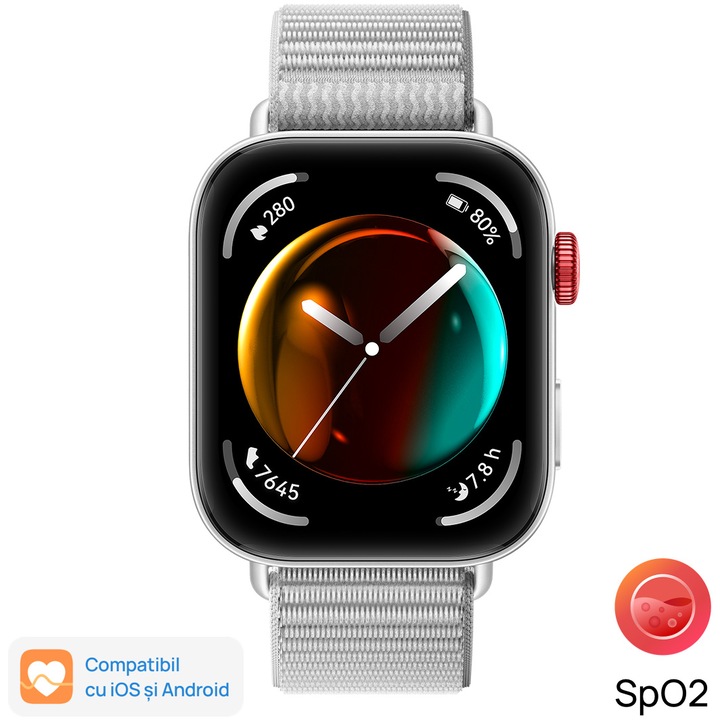 Смарт часовник Huawei Watch FIT 3, Gray Space Gray, Найлонова каишка