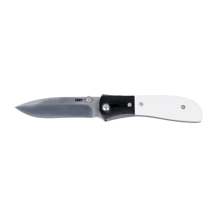 Briceag Columbia River Knife and Tool, M4-02M, Inox, maner alb cu insertii G10, sistem Outburst.