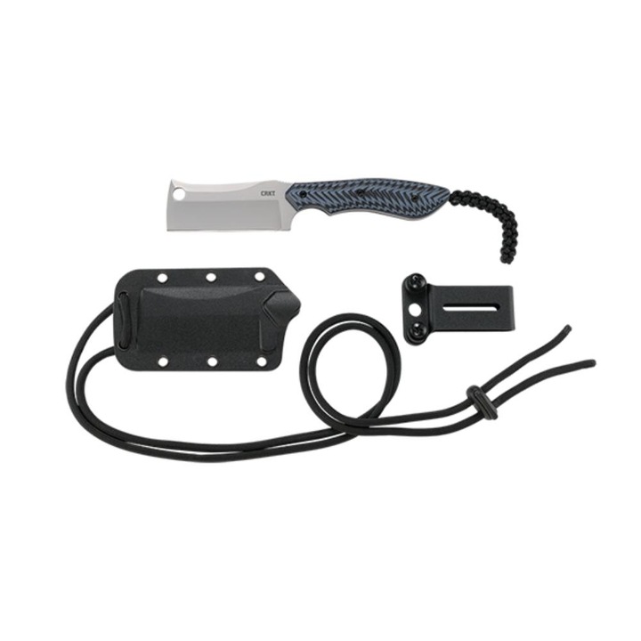 Cutit Columbia River Knife and Tool S.P.E.C., Cleaver de Buzunar, Lama 61.87mm, Maner G10, Negru, Teaca Termoplastica