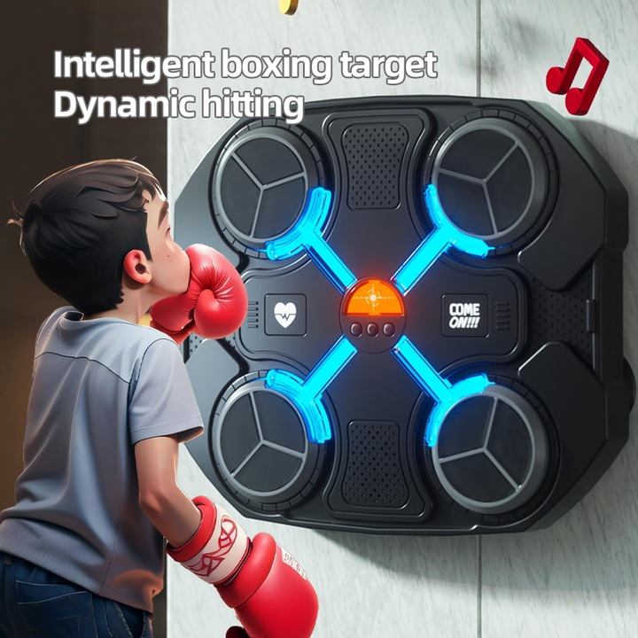 Aparat de box cu muzica Bluetooth, montare pe perete, lumini ...