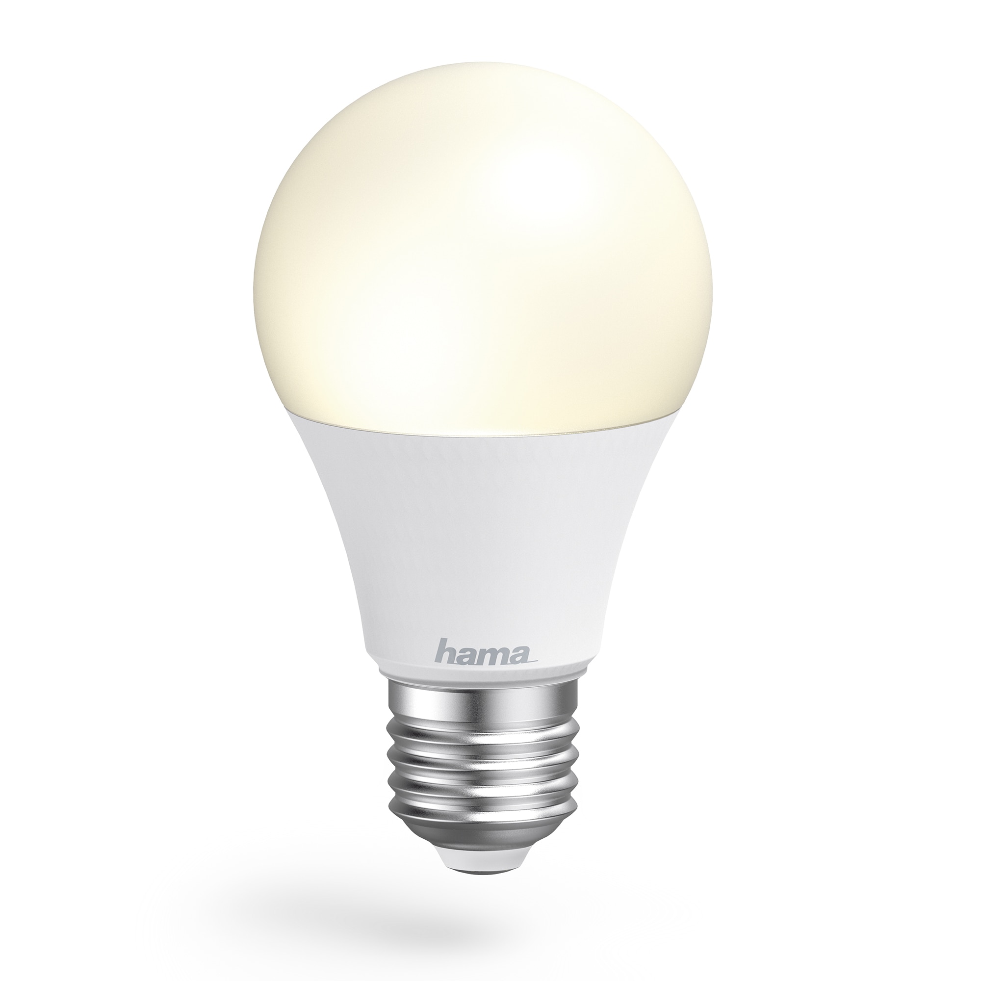 Bec LED inteligent Hama, Wi-Fi, E27, 9W (60W), 806 lm, temperatura lumina reglabila (2700-6500K), control vocal, Clasa energetica F