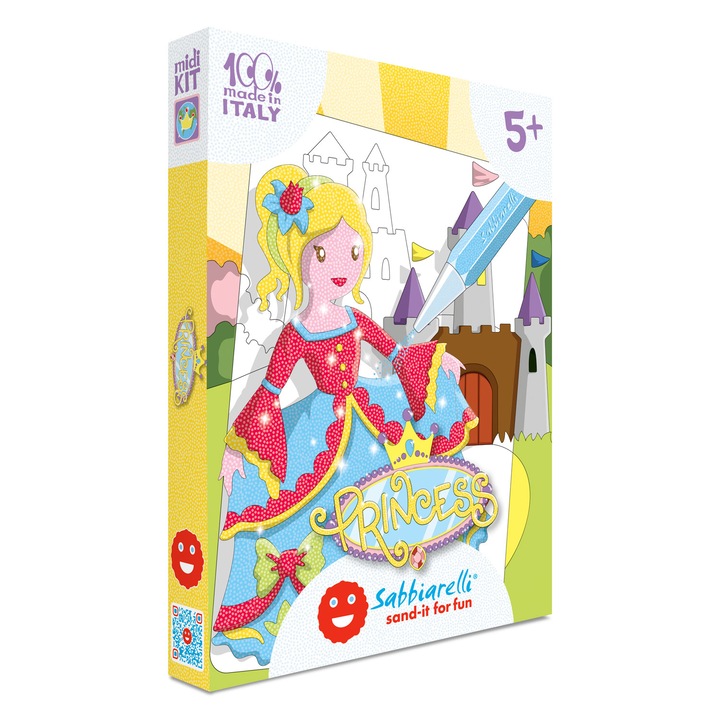 Kit de desenat cu particule de marmura - Printesa, Sabbiarelli