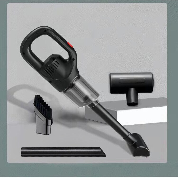 Aspirator, portabil, reincarcabil USB, 50kpa, mai multe capete de inlocuire, durata lunga de viata a bateriei, design ergonomic, negru