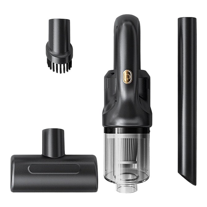 Aspirator, portabil, reincarcabil USB, 50kpa, mai multe capete de inlocuire, durata lunga de viata a bateriei, design ergonomic, negru