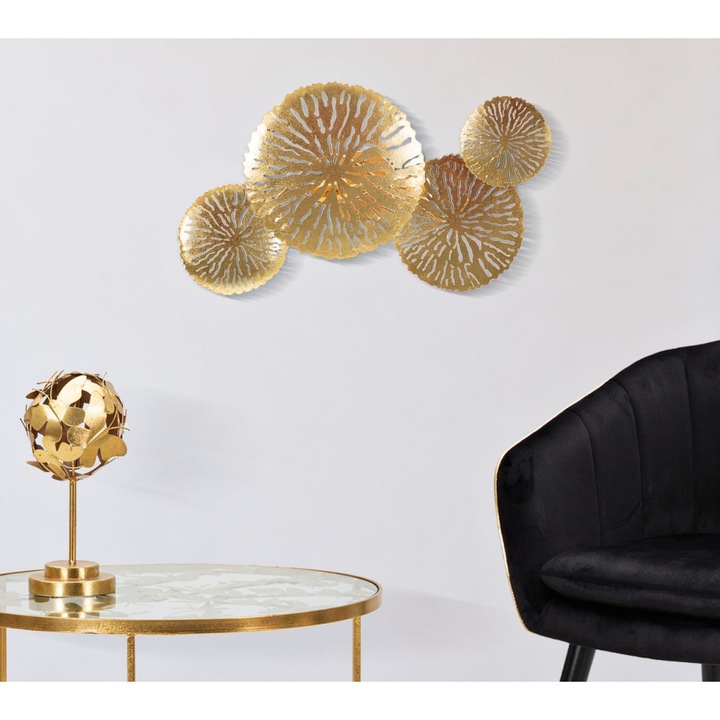 Fali lámpa Mauro Ferretti Dishi Plus 47X13X28 cm, Arany