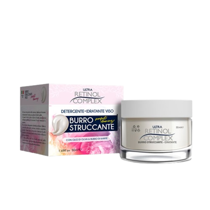 Sminklemosó vaj olívaolajjal és shea vajjal, ellenálló sminkhez, Ultra Retinol Complex, 50 ml