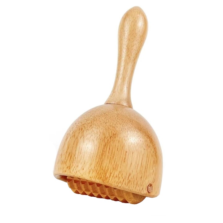 Дървена чаша за ролков масаж, AllizBan, 18x9CM, бежова