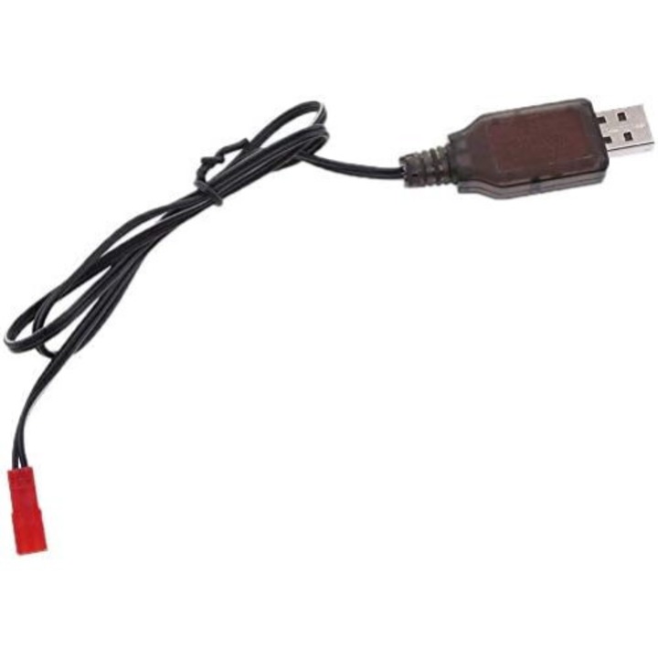 Incarcator USB 7.2V Ni-MH/Ni-CD pentru Baterii Jucarii cu Control Remot, Cablu JST 2P, Protectie la Supraincarcare si Scurtcircuit, Potrivit pentru Drone, Avioane, Quadcoptere