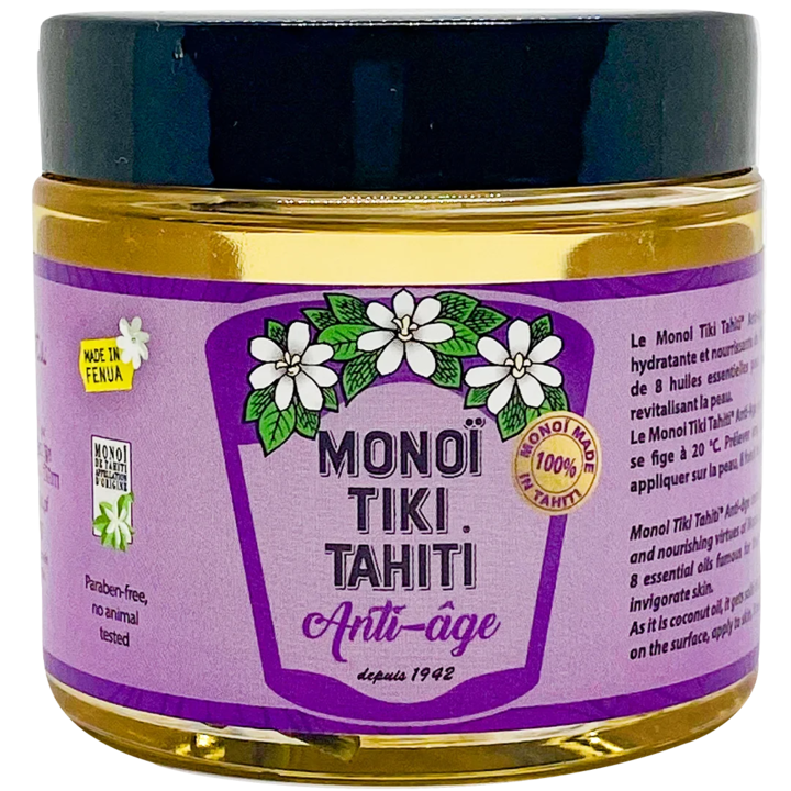 Ulei natural Monoi Tiki Tahiti Anti Age, din 8 uleiuri esentiale naturale, 120 ml