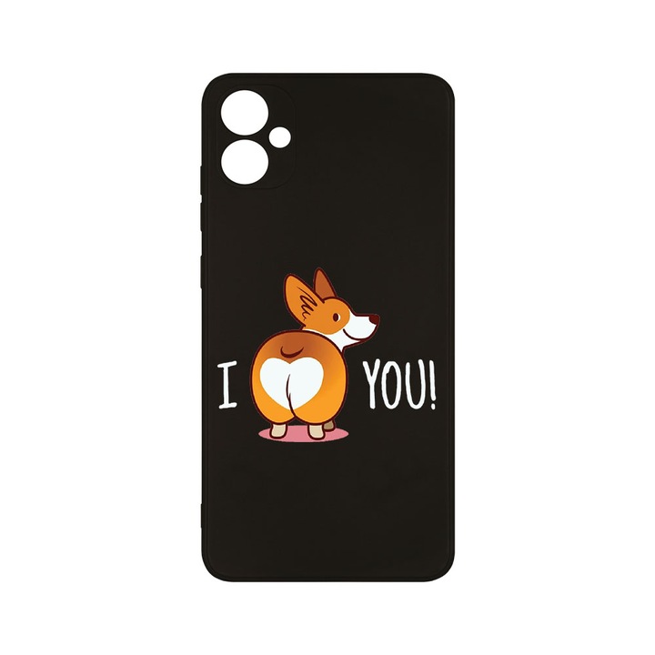 Husa BestCase® Slim SIlicon 0.8MM, Compatibila Cu Samsung Galaxy A05, Sweet doggy Emoji, Protectie Camera, Rezistenta la uzura, c-B 593