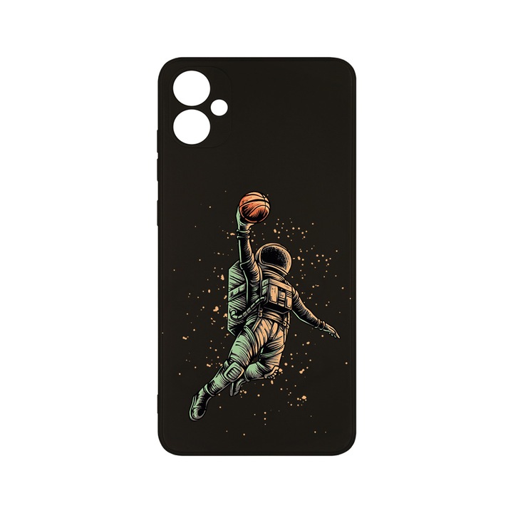 Husa BestCase® Slim SIlicon 0.8MM, Compatibila Cu Samsung Galaxy A05, Astronaut Basketball, Protectie Camera, Rezistenta la uzura, c-B 1003