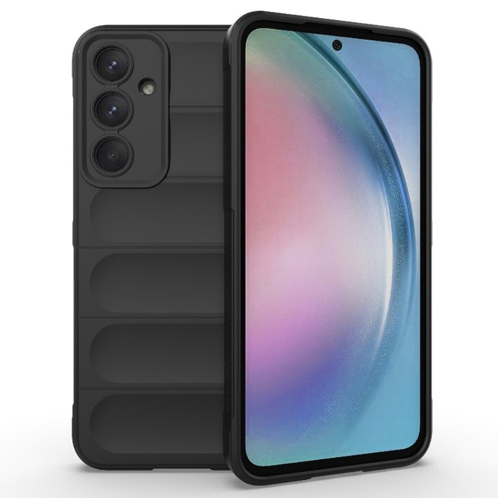 Samsung Galaxy A35 5G DaDen® Magic Shield tok, ütésálló, mikroszálas belső, TPU, fekete