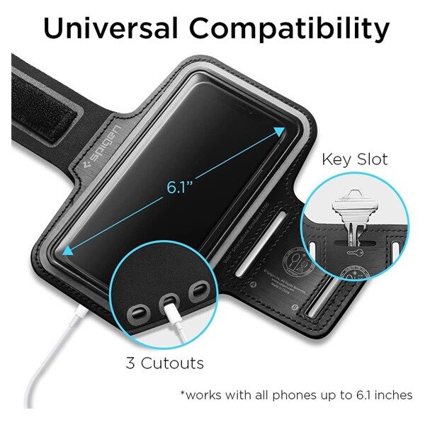 Husa de Telefon pentru Alergare, max 6.9 - Spigen Dynamic Shield - Black"