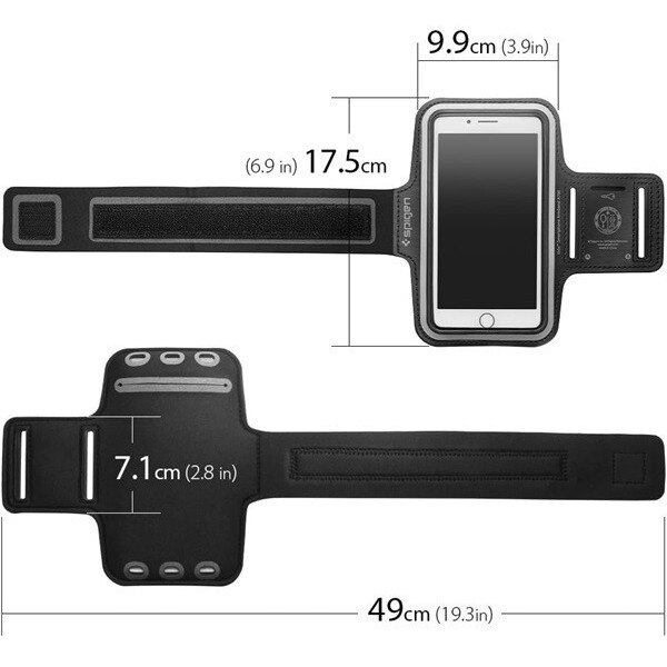 Husa de Telefon pentru Alergare, max 6.9 - Spigen Dynamic Shield - Black"