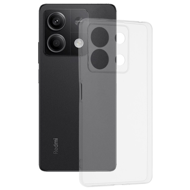 Husa de protectie Lemontti Silicon Clear pentru Xiaomi Redmi Note 13 5G, Transparent