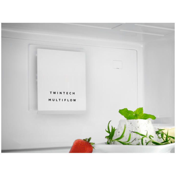 Combina frigorifica AEG ORC6M481EX, 481 l, MultiFlow, CustomFlex, Afisaj LCD, Usi reversibile,Indicator temperatura ridicata, Iluminare LED, Clasa E, H 192 cm, Inox antiamprenta