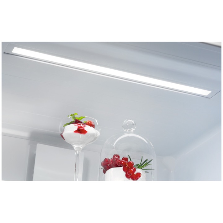 Combina frigorifica AEG ORC6M481EX, 481 l, MultiFlow, CustomFlex, Afisaj LCD, Usi reversibile,Indicator temperatura ridicata, Iluminare LED, Clasa E, H 192 cm, Inox antiamprenta