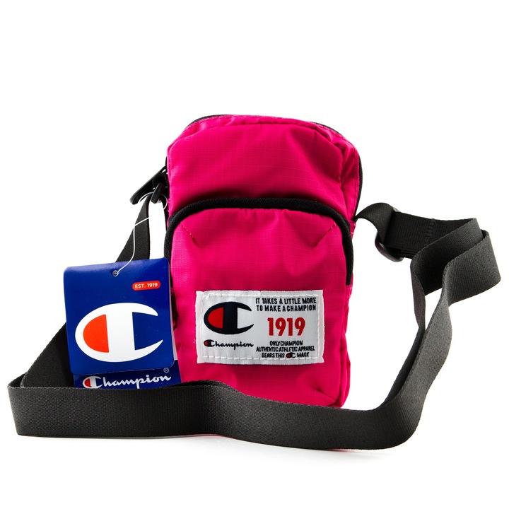 Champion sporttáska, poliészter, rózsaszín, 18x11cm