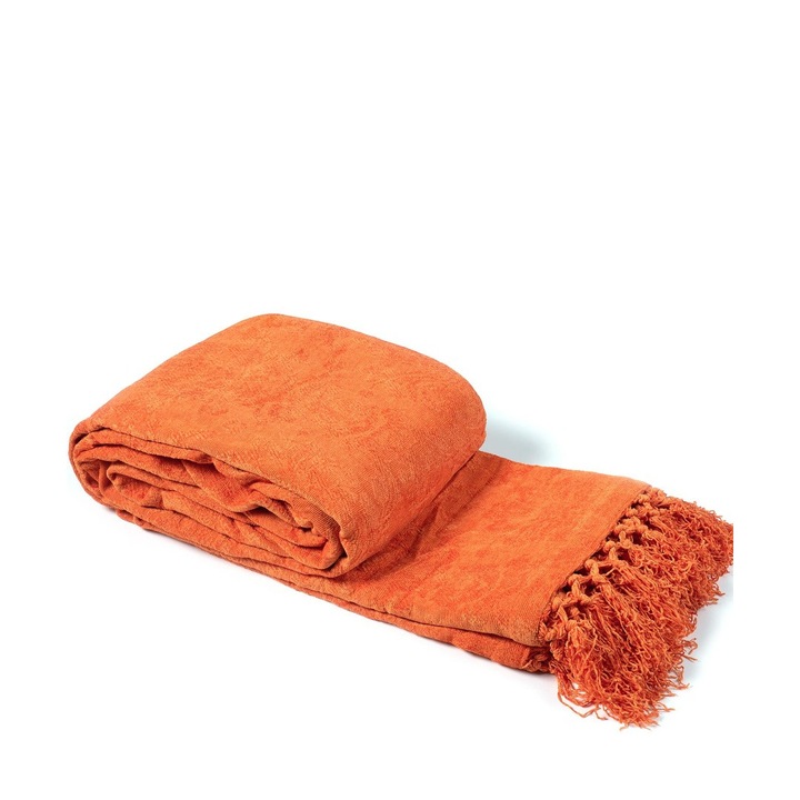 Patura, Silk Fashion, 200cm x 320cm portocaliu