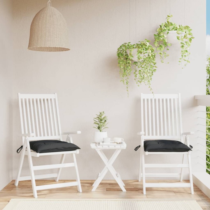 Perne de scaun vidaXL, 2 buc., negru, 50x50x7 cm, textil oxford, 1.2 Kg