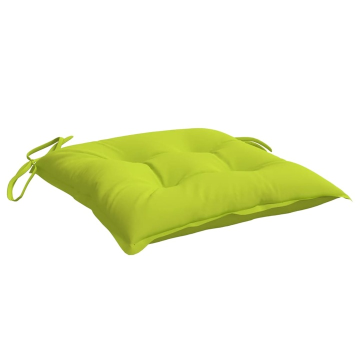 Perne de scaun vidaXL, 4 buc., verde aprins, 40x40x7 cm, textil oxford, 1.5 Kg