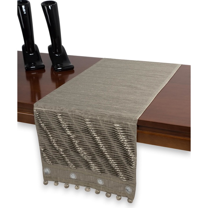 Fata de masa Silk Fashion, 40x170cm, masliniu