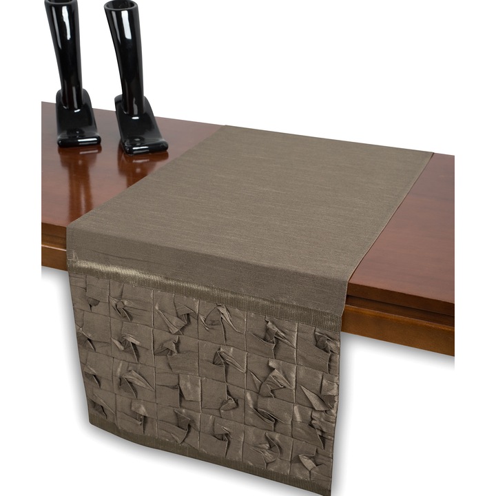 Fata de masa Silk Fashion, 40x170cm, Masliniu inchis