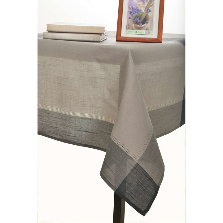 Fata de masa Silk Fashion, 45x170cm, gri inchis