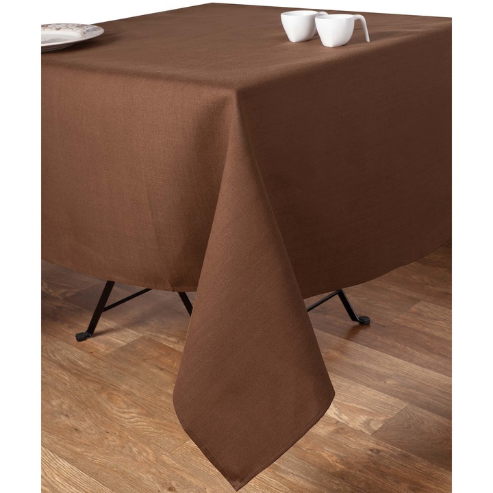 Fata de masa Silk Fashion, maro, 160x210cm