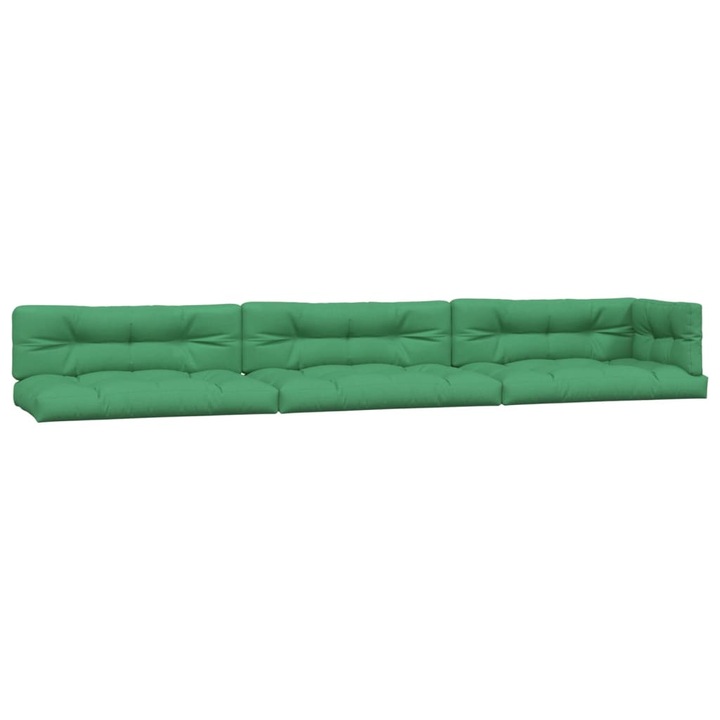 Комплект палетни възглавници vidaXL, 7 бр, зелени, Текстил, 13.95 Kg