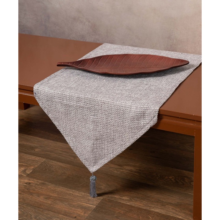 Fata de masa Silk Fashion, Alb, 45x170cm