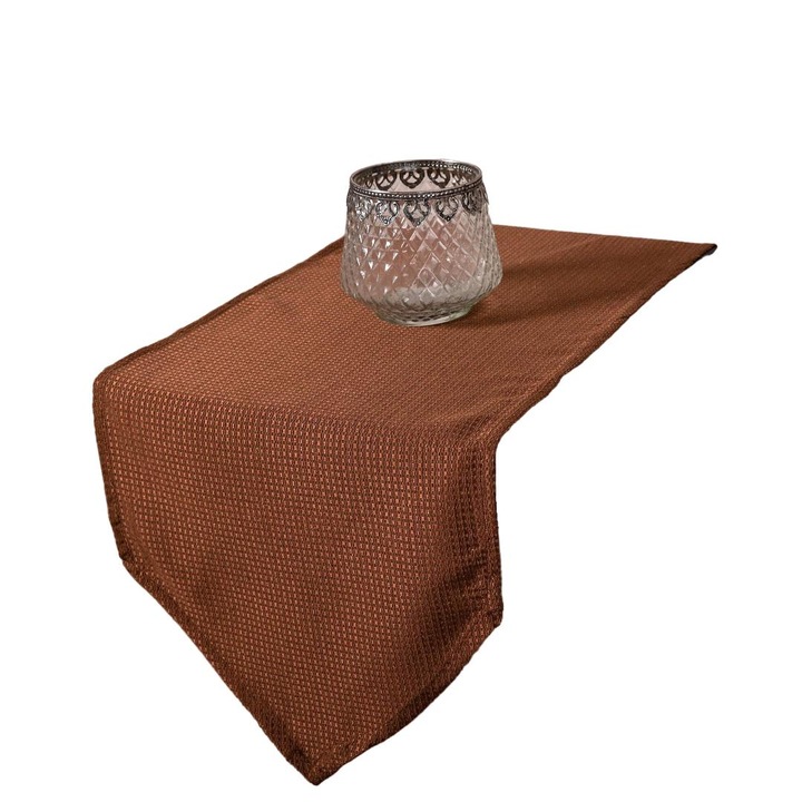 Fata de masa, Silk Fashion, Bumbac/Poliester, 40x150 cm, Maro