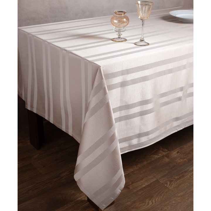 Fata de masa, Silk Fashion, 150cm x 230cm, Alb