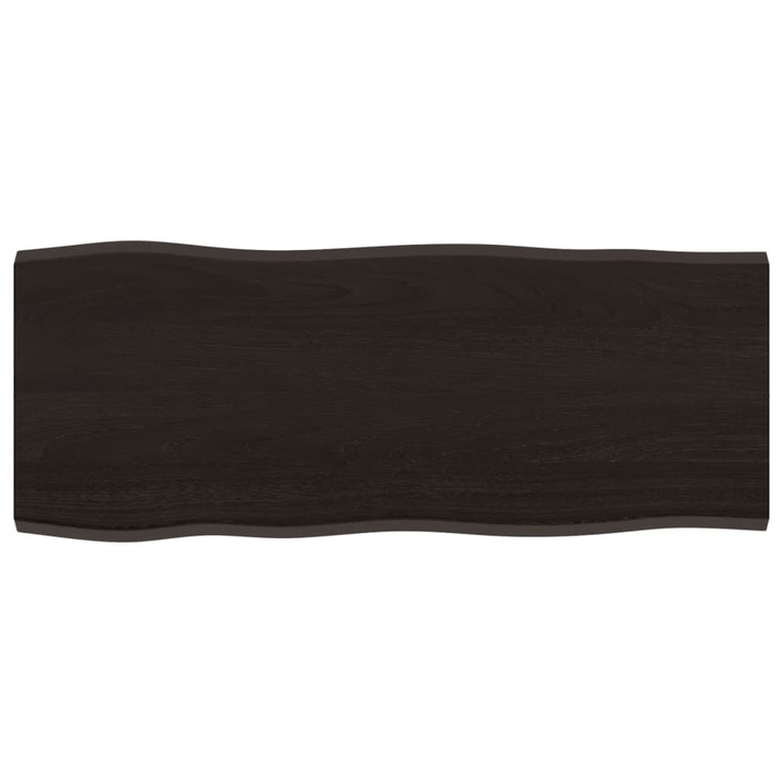 Blat masa vidaXL, 100x40x2 cm, gri, lemn stejar tratat contur organic 6 kg