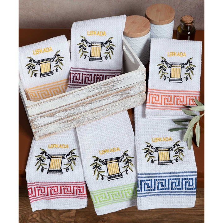 Set prosoape Silk Fashion, 12 piese, multicolor, 45x65cm