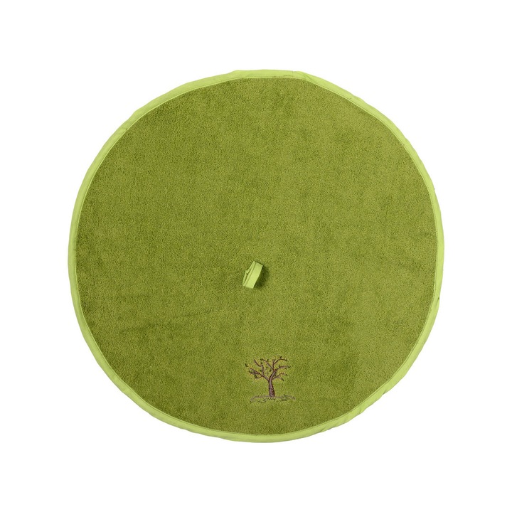 Prosop rotund, Silk Fashion, verde, 48cm