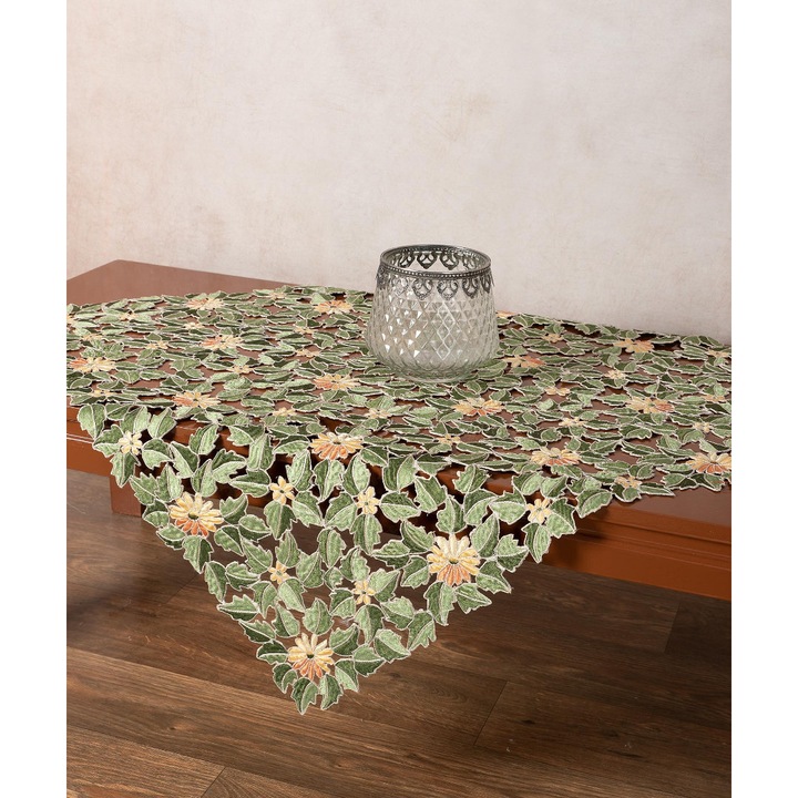 Napron Silk Fashion, satin, 85x85cm, verde