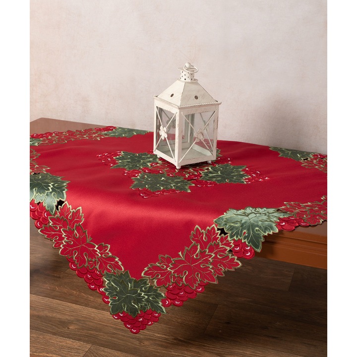 Napron Silk Fashion, satin, 135x135cm, rosu