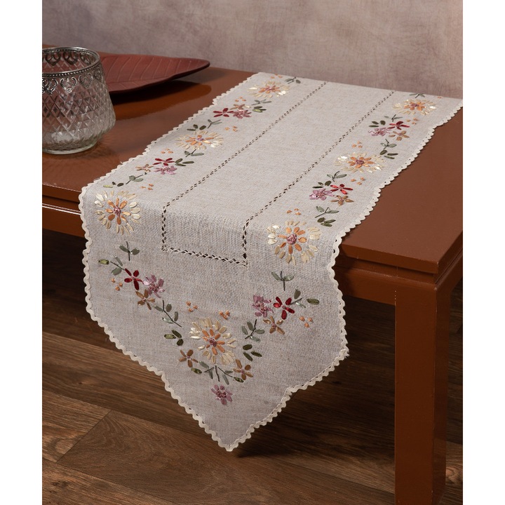 Fata de masa, Silk Fashion, Textil, Cu model, Multicolor, 35x120cm