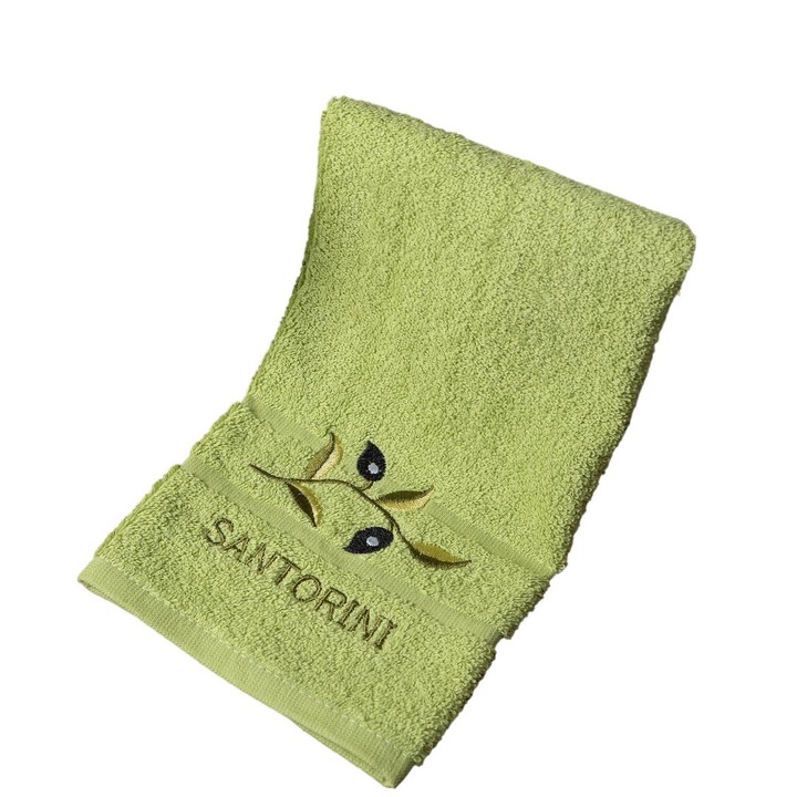 Set 12 prosoape de fata, Silk Fashion, Bumbac, 30x50 cm, Verde