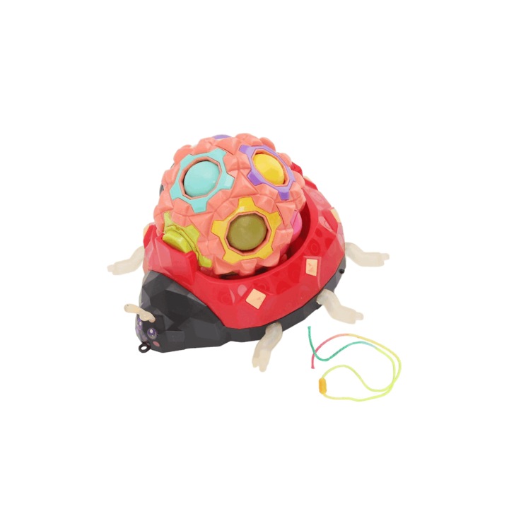 Gargarita Puzzle Ball cu LED, cu franghie de tras, antistres si distractie