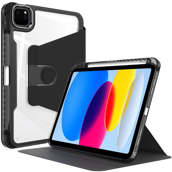 Husa pentru iPad Pro 11 2018/2020/2021/2022, H422, Policarbonat, TPU, Black