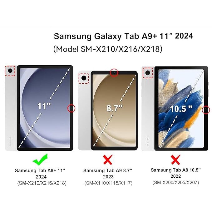 Husa tableta pentru Samsung Galaxy Tab A9 Plus cu suport cu 2 Unghiuri si functie Sleep/Wake, SKDR OfficeMate - Verde inchis