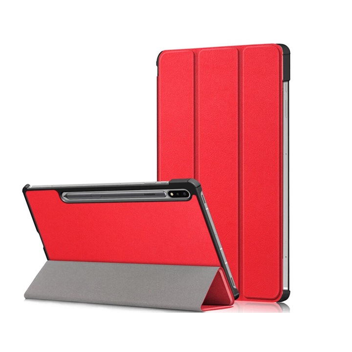 Husa Protectie pentru Samsung Galaxy Tab S8 Ultra/S9 Ultra, EVIA, F89, Nanotextil, Rosu