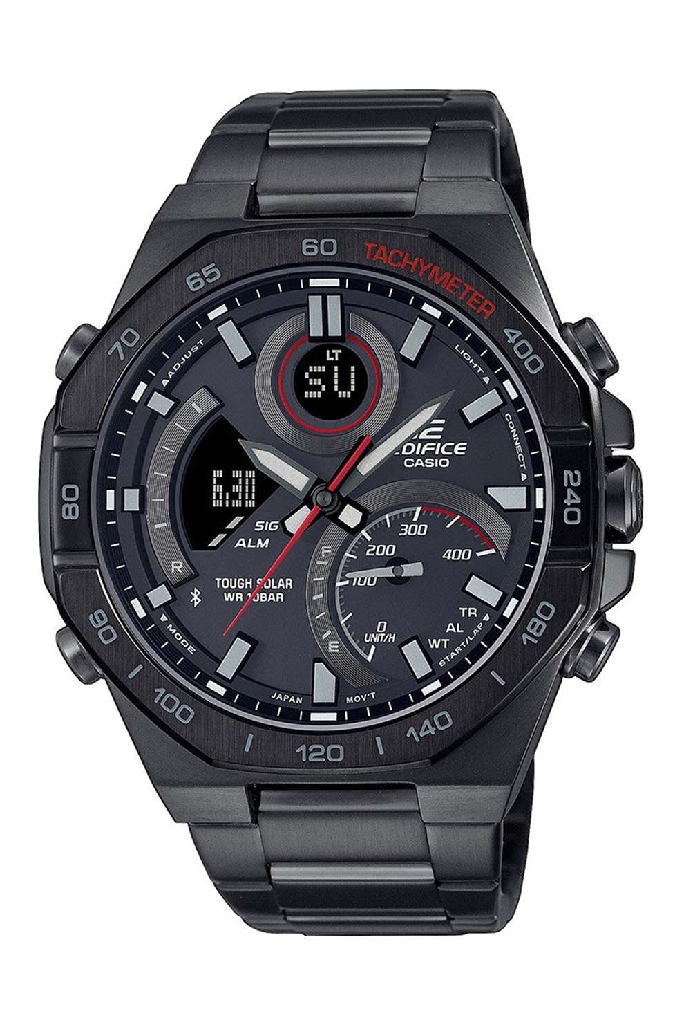 Casio, Овален часовник от неръждаема стомана, Тъмносив - eMAG.bg