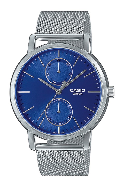 Casio, Унисекс кварцов часовник от неръждаема стомана, Сребрист