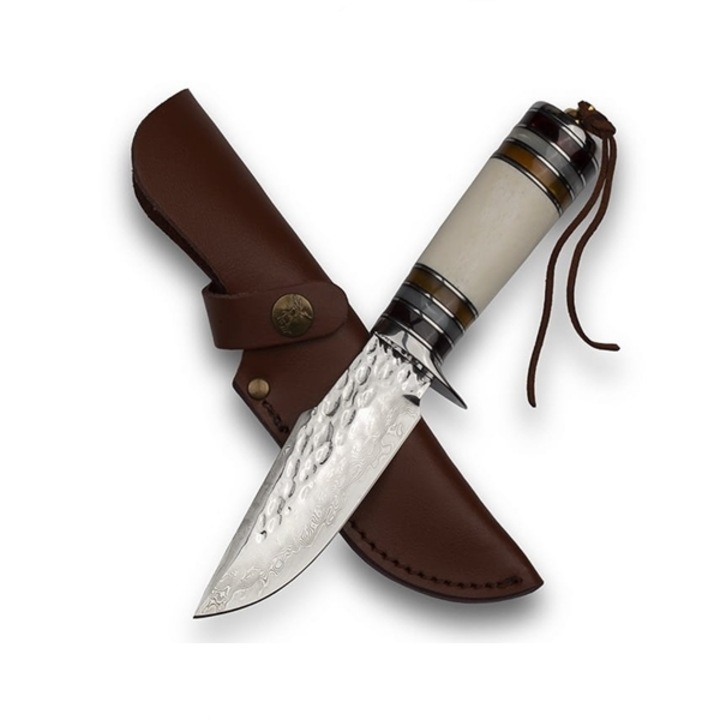 Vadászkés, Depox®, Boone Hunting, 22,5 cm, Damaszkuszi acél